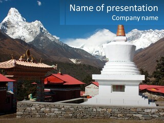 Rock Snow Everest PowerPoint Template