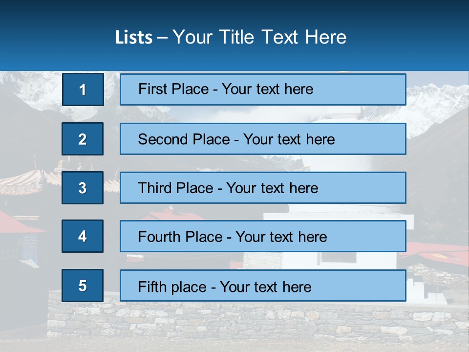 Rock Snow Everest PowerPoint Template