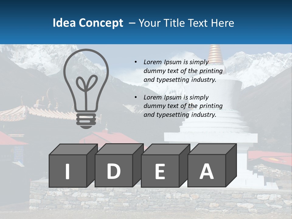 Rock Snow Everest PowerPoint Template