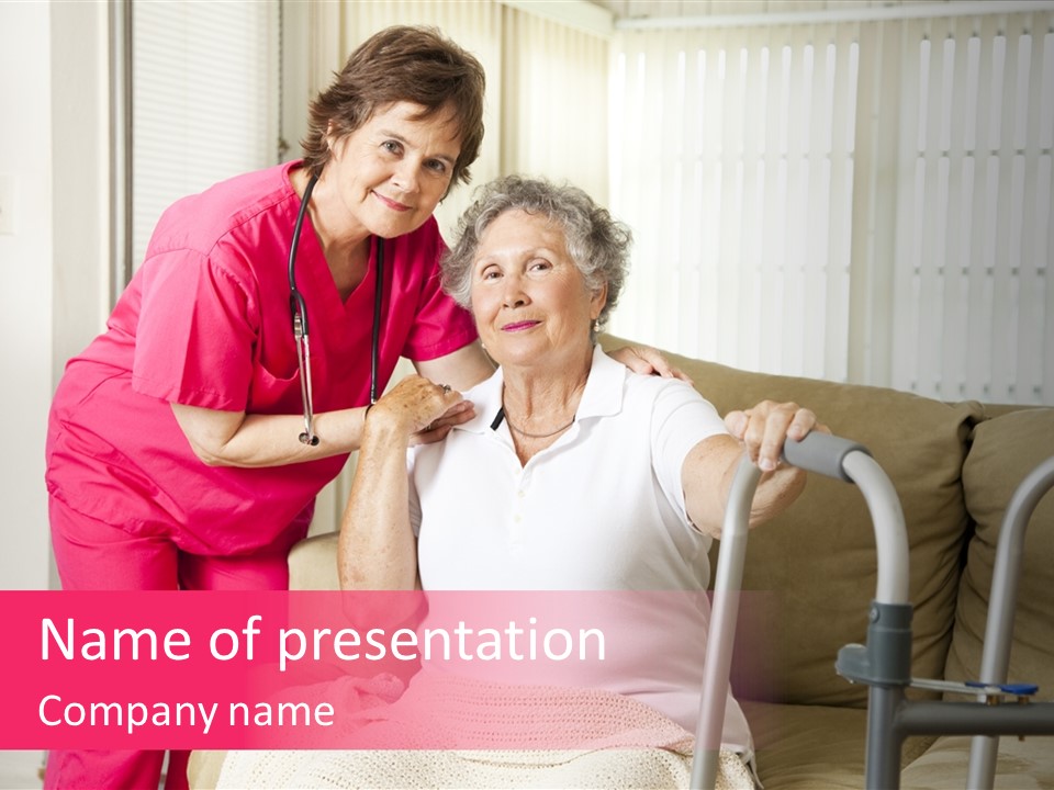 Handicapped Retiree Disabled PowerPoint Template