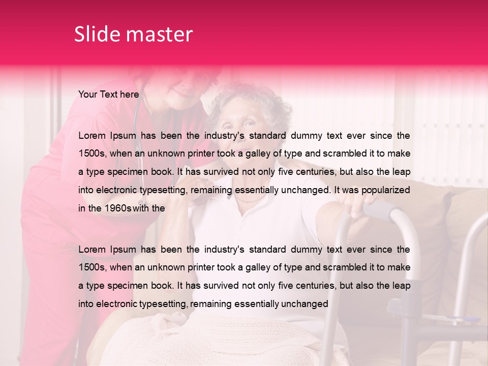 Handicapped Retiree Disabled PowerPoint Template