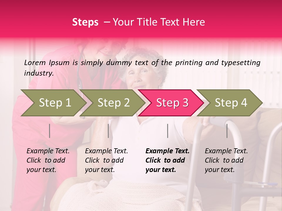 Handicapped Retiree Disabled PowerPoint Template
