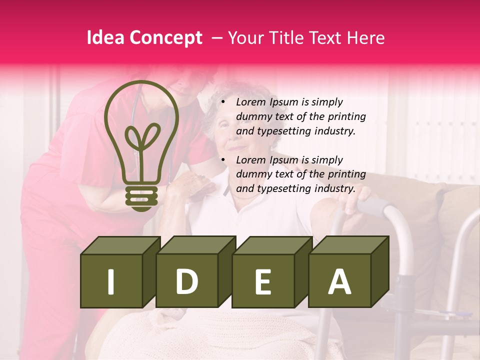 Handicapped Retiree Disabled PowerPoint Template