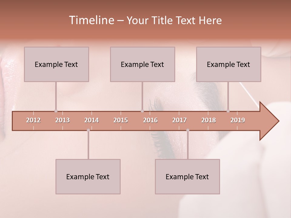A Woman Getting A Permanent On Her Forehead PowerPoint Template