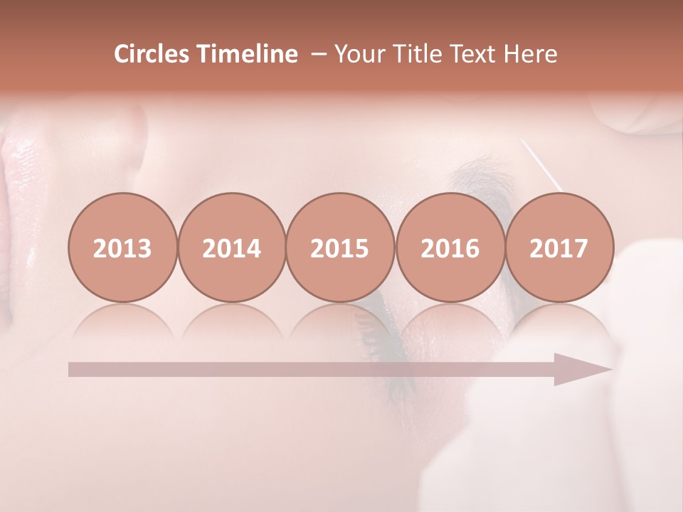 A Woman Getting A Permanent On Her Forehead PowerPoint Template