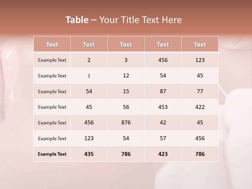A Woman Getting A Permanent On Her Forehead PowerPoint Template