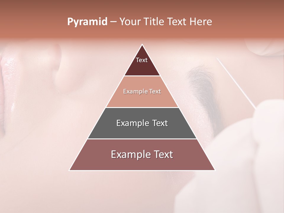A Woman Getting A Permanent On Her Forehead PowerPoint Template