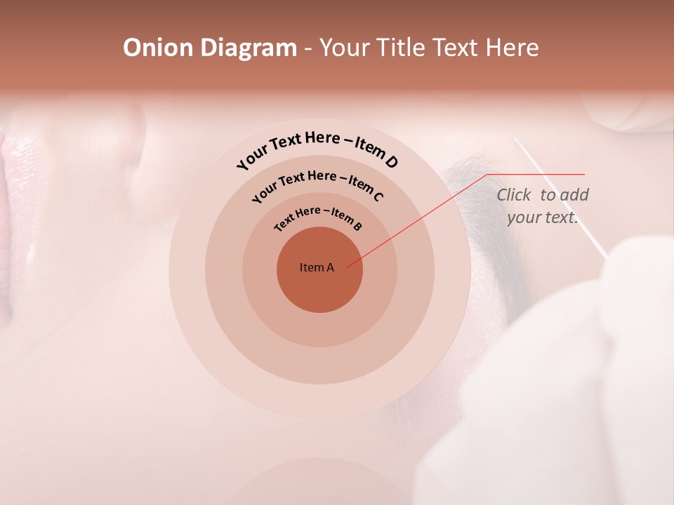 A Woman Getting A Permanent On Her Forehead PowerPoint Template