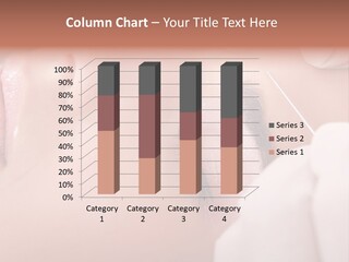 A Woman Getting A Permanent On Her Forehead PowerPoint Template