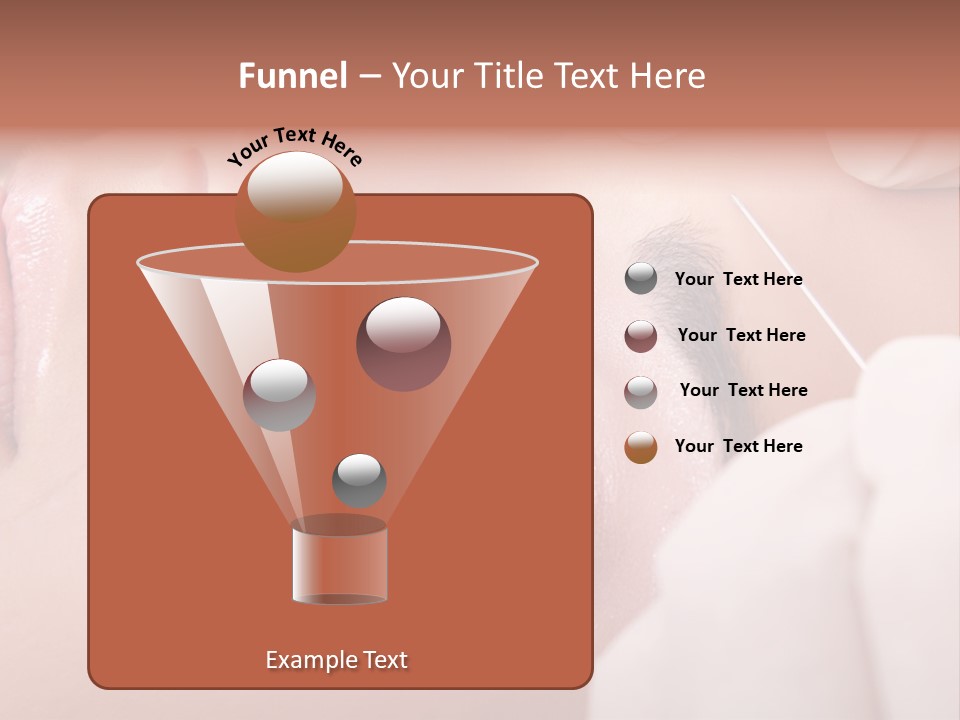 A Woman Getting A Permanent On Her Forehead PowerPoint Template