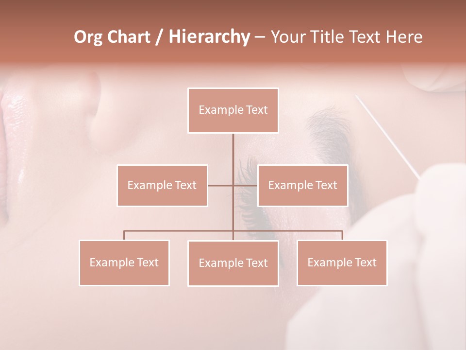 A Woman Getting A Permanent On Her Forehead PowerPoint Template