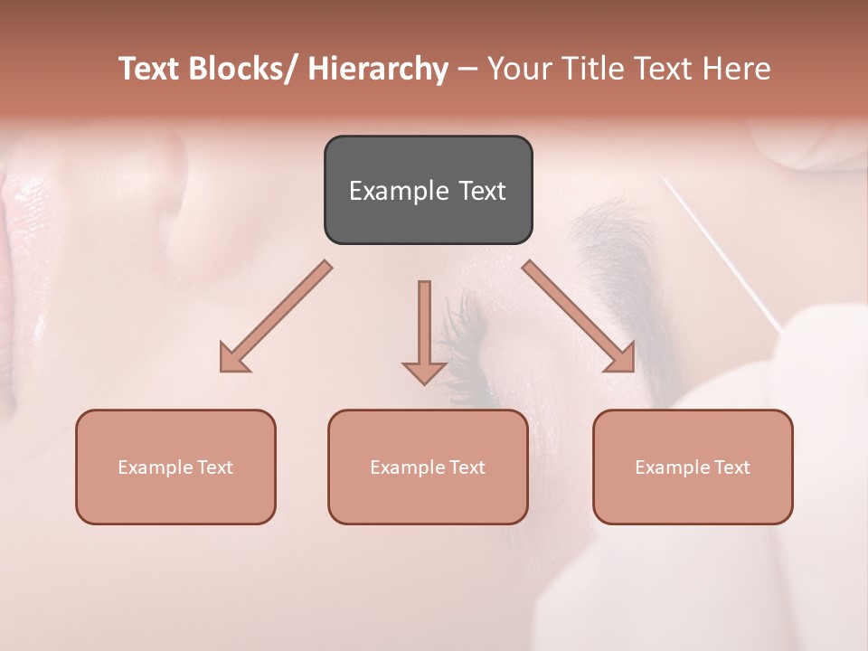 A Woman Getting A Permanent On Her Forehead PowerPoint Template