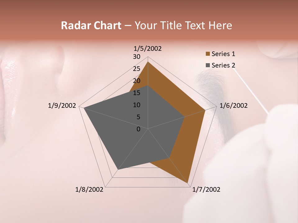 A Woman Getting A Permanent On Her Forehead PowerPoint Template