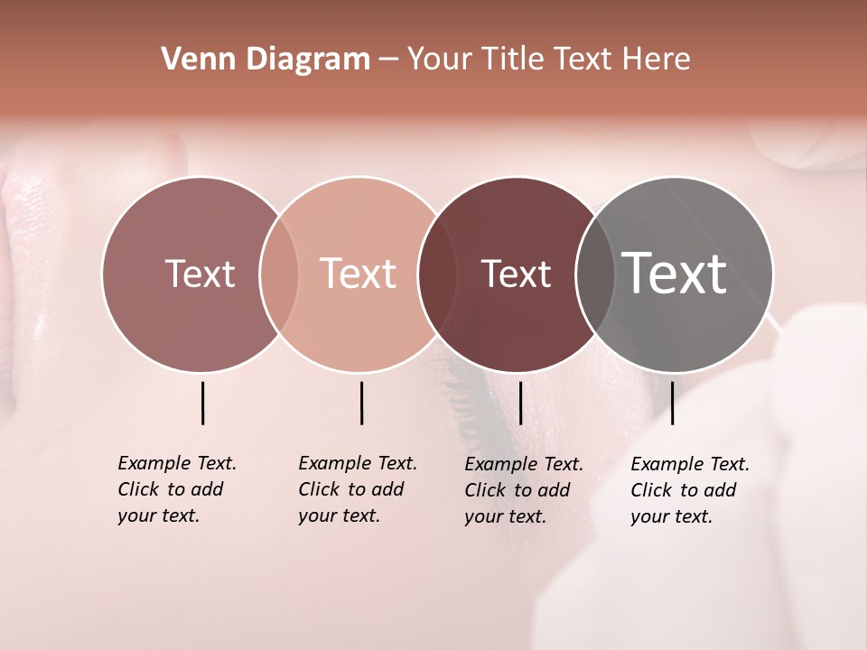 A Woman Getting A Permanent On Her Forehead PowerPoint Template