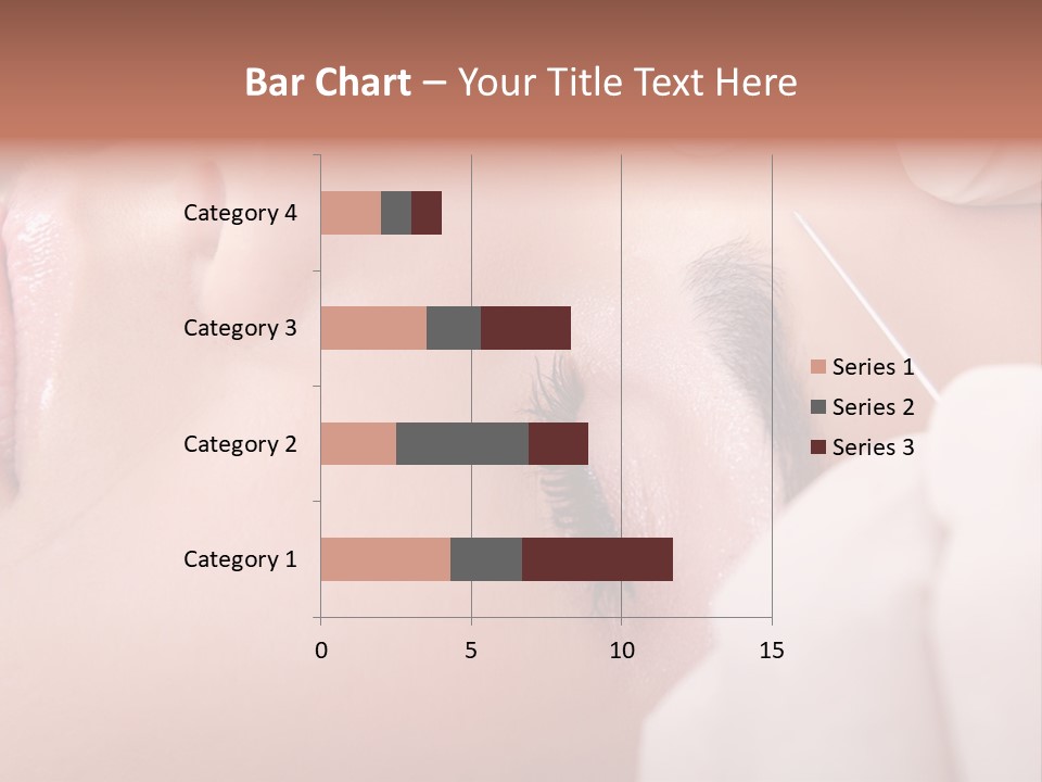 A Woman Getting A Permanent On Her Forehead PowerPoint Template