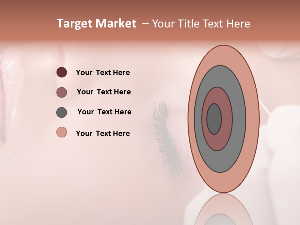 A Woman Getting A Permanent On Her Forehead PowerPoint Template