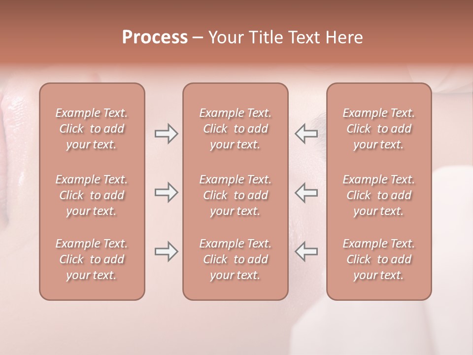 A Woman Getting A Permanent On Her Forehead PowerPoint Template