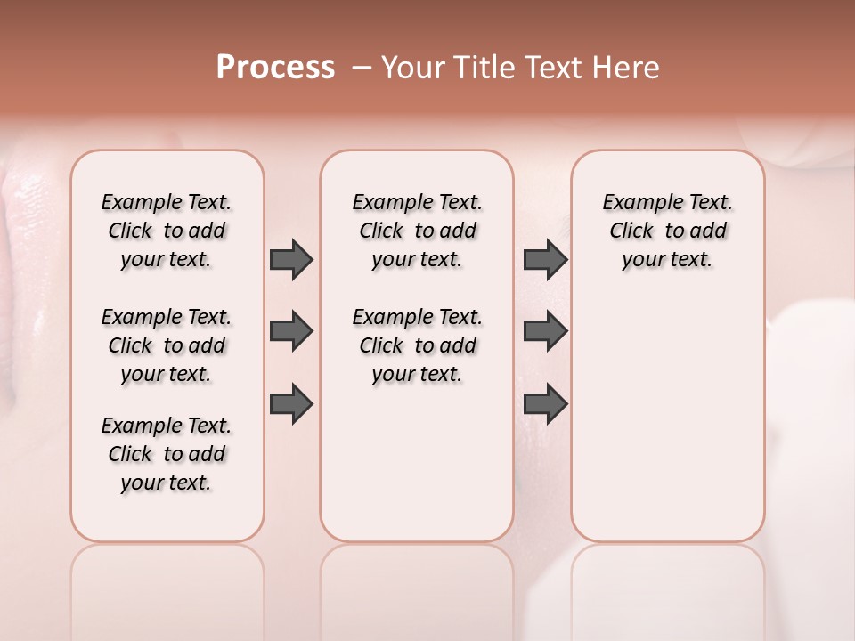 A Woman Getting A Permanent On Her Forehead PowerPoint Template