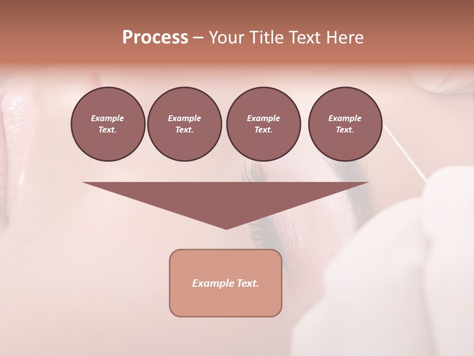 A Woman Getting A Permanent On Her Forehead PowerPoint Template
