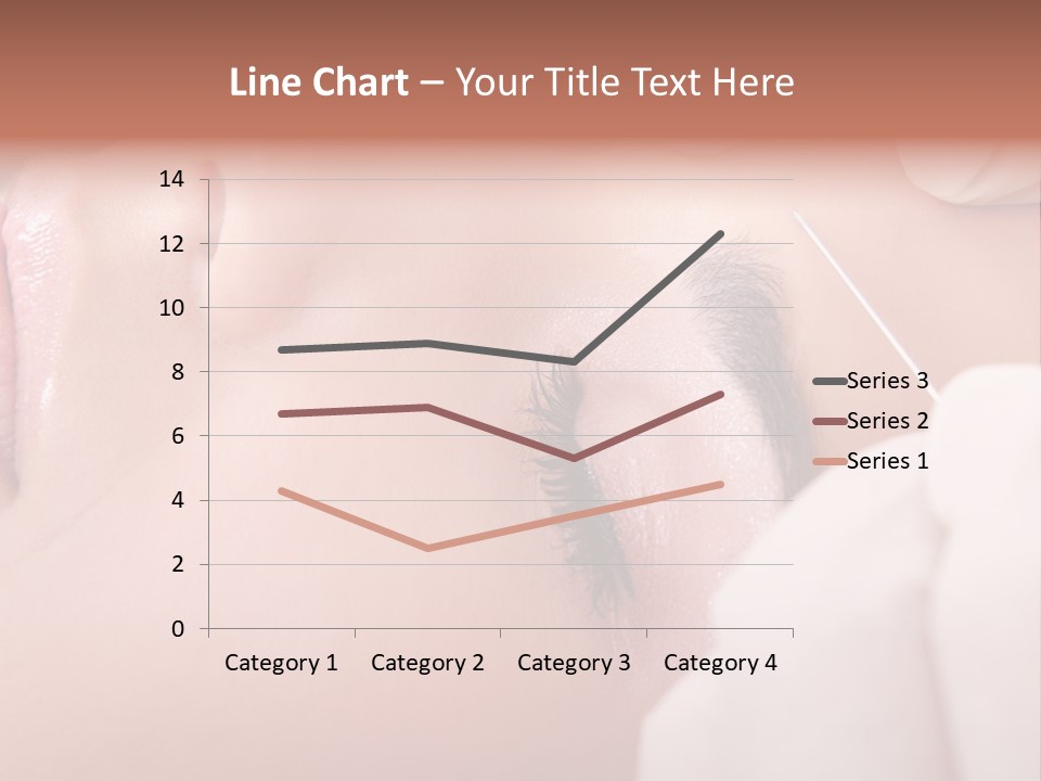 A Woman Getting A Permanent On Her Forehead PowerPoint Template