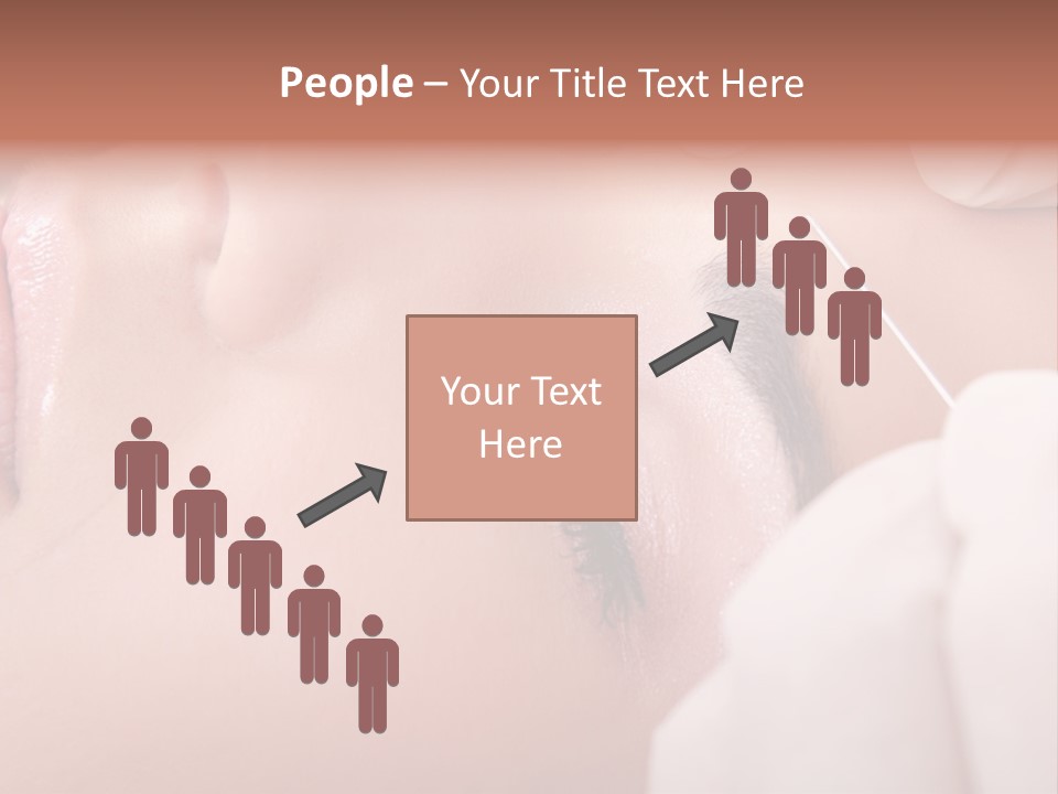 A Woman Getting A Permanent On Her Forehead PowerPoint Template