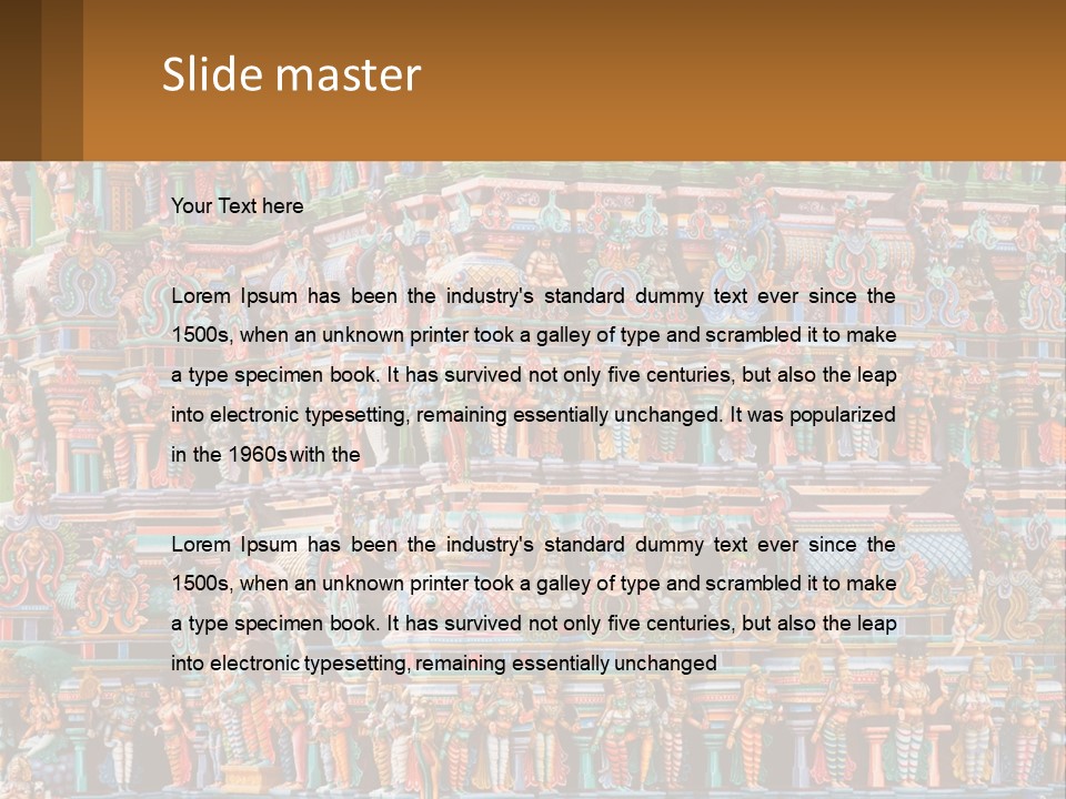 Old Deity Sculpture PowerPoint Template