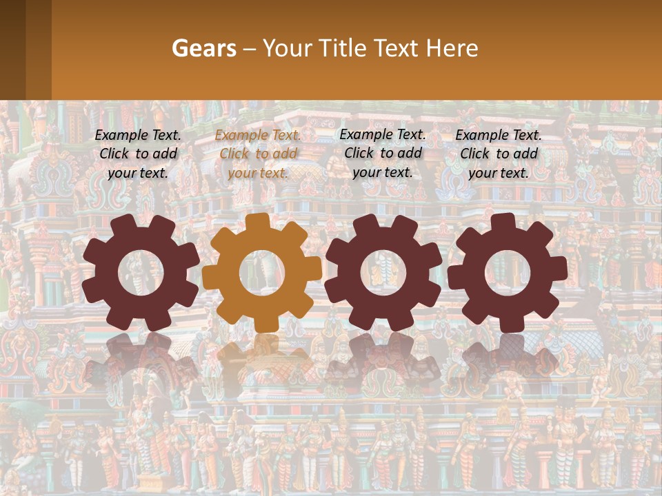 Old Deity Sculpture PowerPoint Template