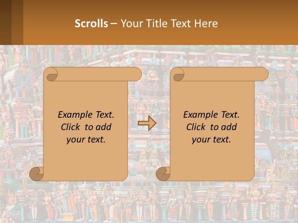 Old Deity Sculpture PowerPoint Template