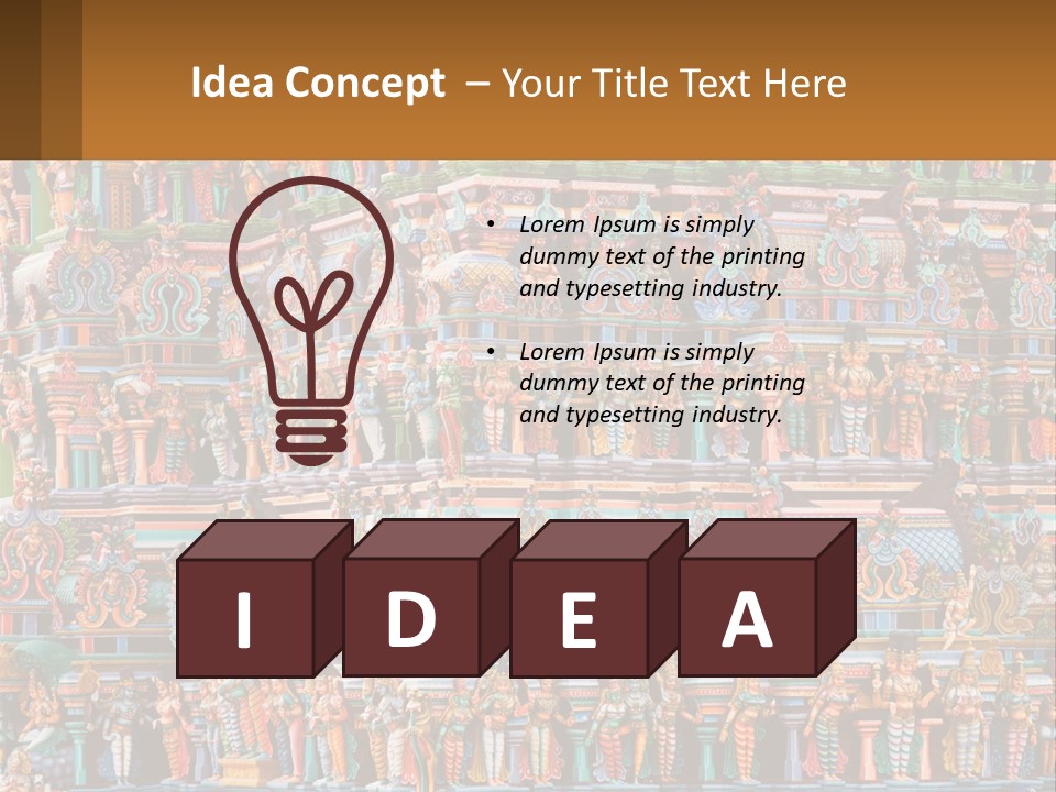 Old Deity Sculpture PowerPoint Template