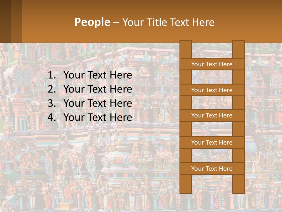 Old Deity Sculpture PowerPoint Template
