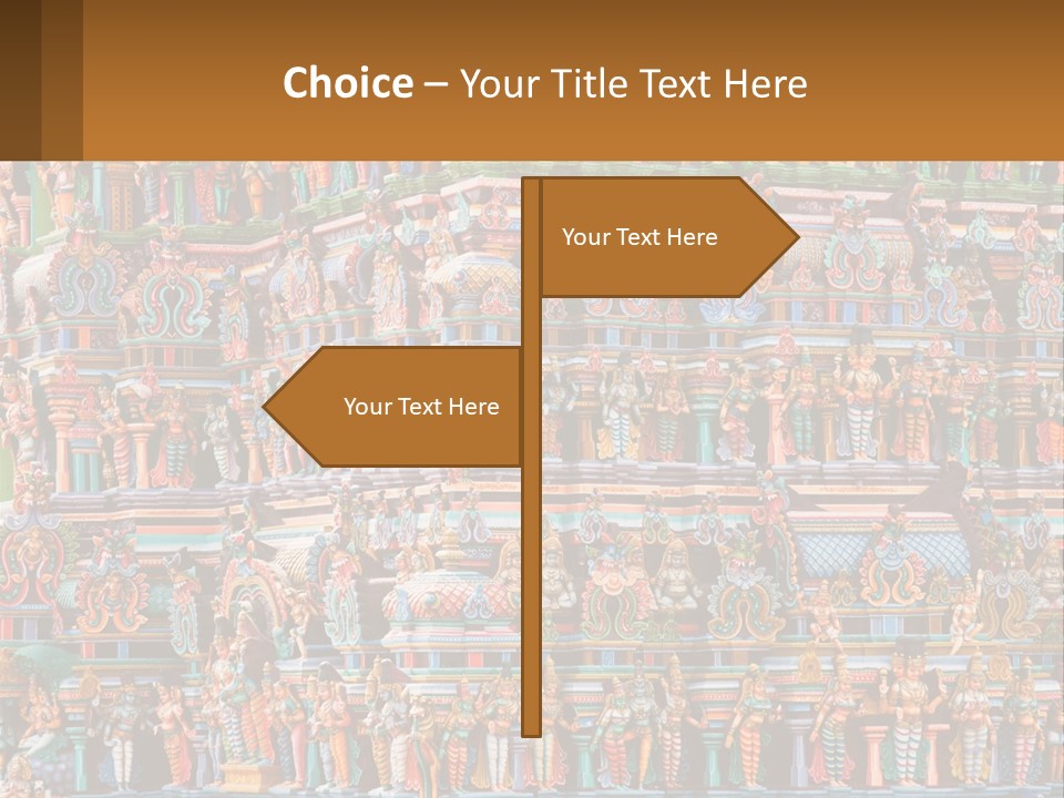 Old Deity Sculpture PowerPoint Template