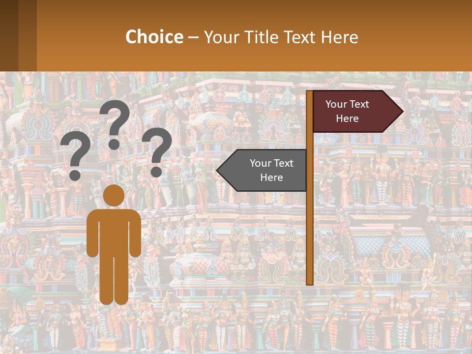 Old Deity Sculpture PowerPoint Template