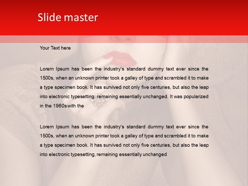 Woman Beautiful Hand PowerPoint Template