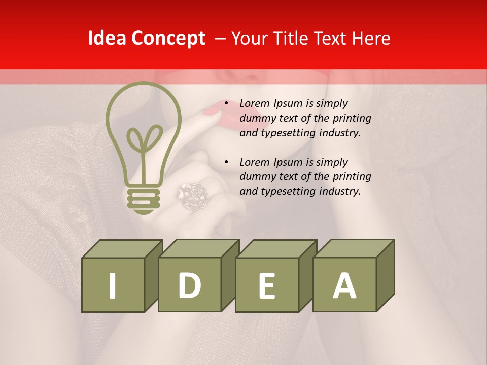 Woman Beautiful Hand PowerPoint Template