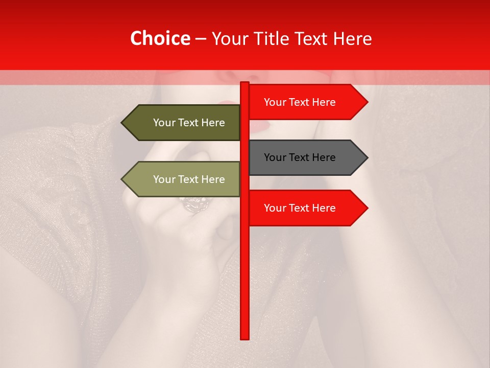 Woman Beautiful Hand PowerPoint Template