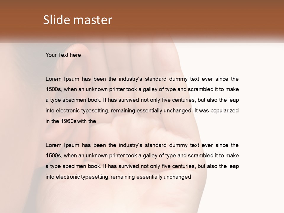 White Hand Young PowerPoint Template