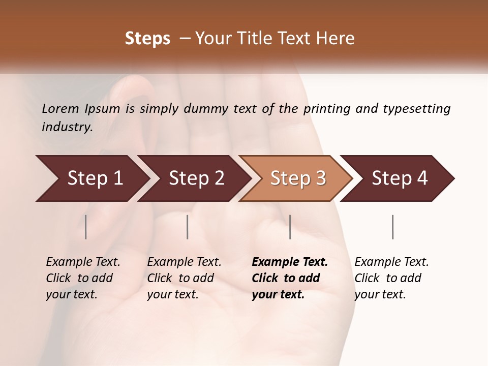 White Hand Young PowerPoint Template