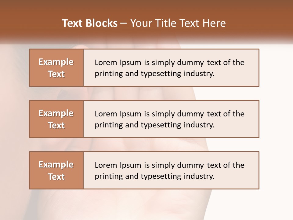 White Hand Young PowerPoint Template