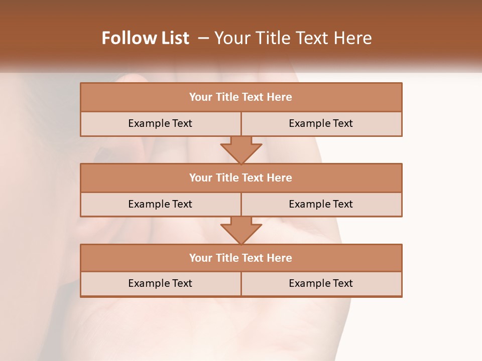 White Hand Young PowerPoint Template