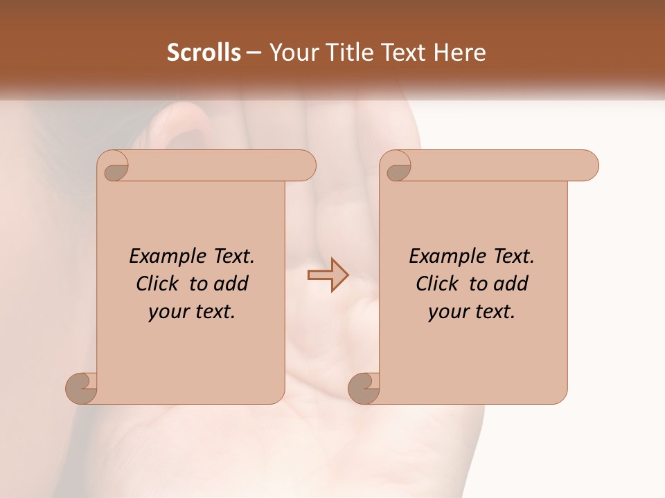 White Hand Young PowerPoint Template