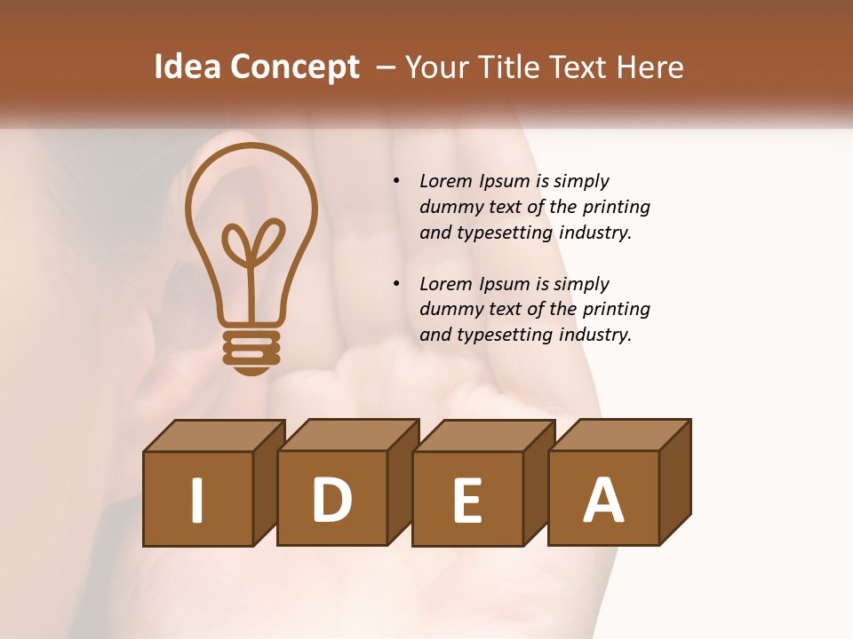 White Hand Young PowerPoint Template