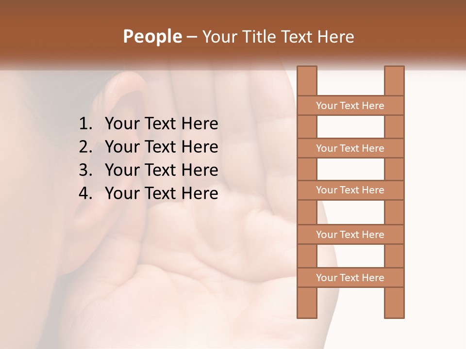 White Hand Young PowerPoint Template