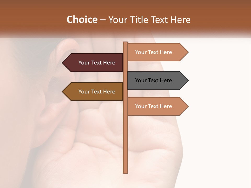 White Hand Young PowerPoint Template