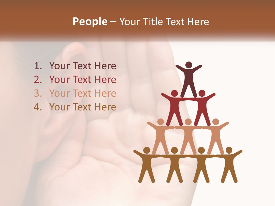 White Hand Young PowerPoint Template