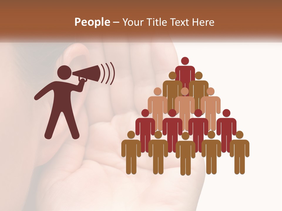 White Hand Young PowerPoint Template