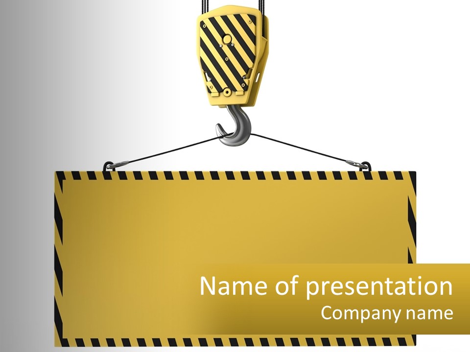 Construction Clear Yellow PowerPoint Template