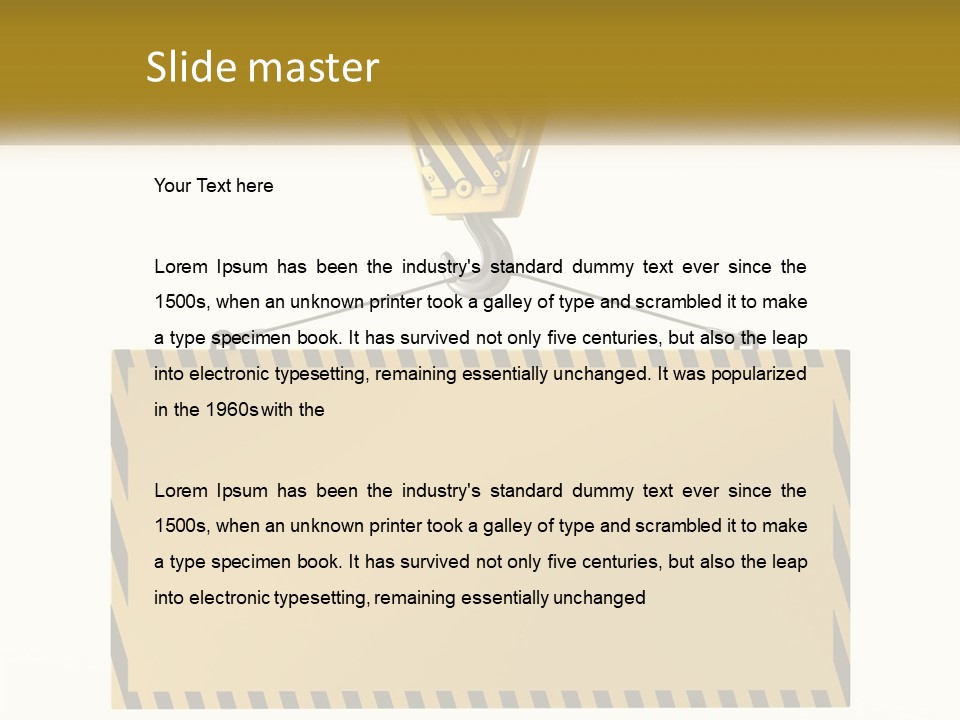 Construction Clear Yellow PowerPoint Template