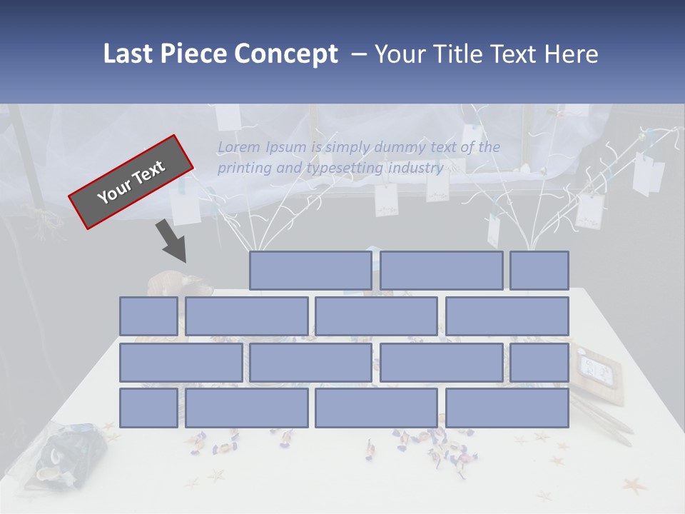 A Table Topped With Lots Of Items On Top Of A White Table PowerPoint Template