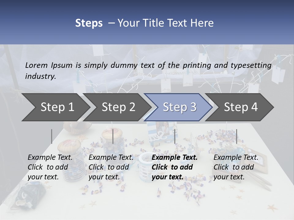 A Table Topped With Lots Of Items On Top Of A White Table PowerPoint Template
