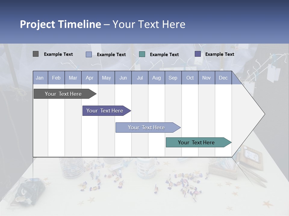 A Table Topped With Lots Of Items On Top Of A White Table PowerPoint Template